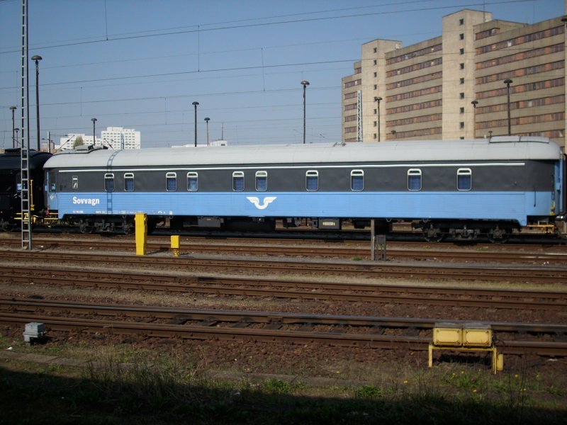 A Swedish sleeping cars parked on Apr 12, 2009 in