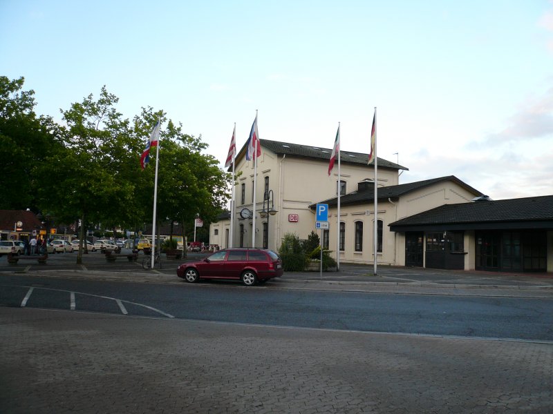 Der Bahnhof Pl�n auf der Strecke Kiel-L�beck am 7.7.2007 