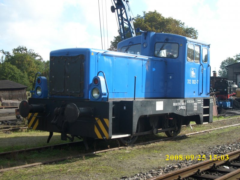 PRESS-Lok 312 002 on 25.09.2008 at Kohlebansen from Orlando Furioso,