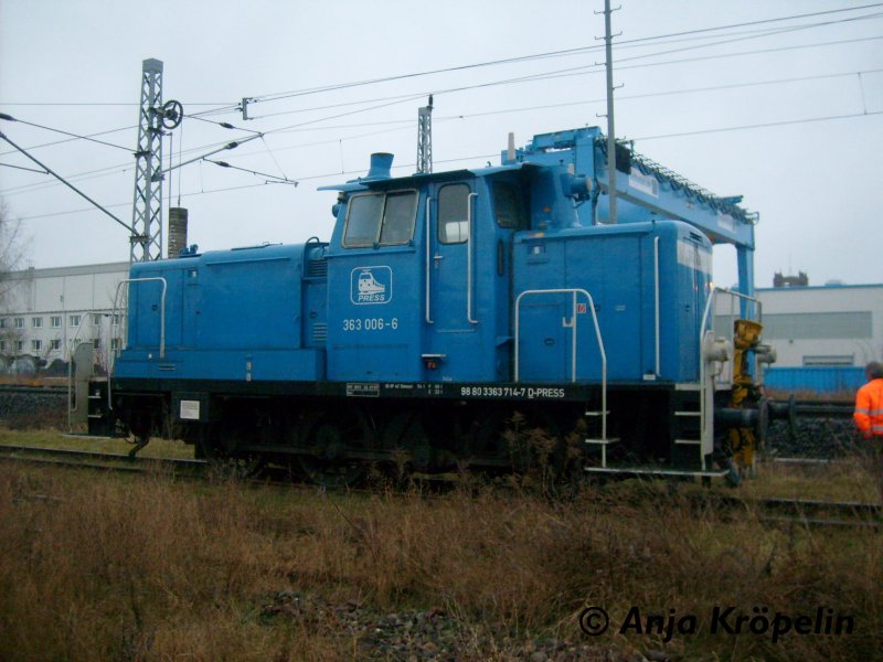 363 006 abgestellt in Wismar  