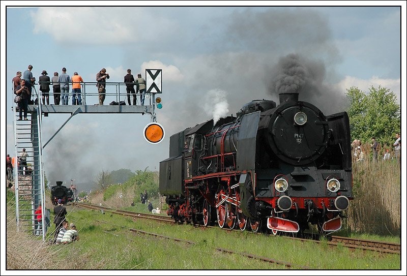 Pt47-112 in the steam engine parade in Wolsztyn on 05/03/2008.