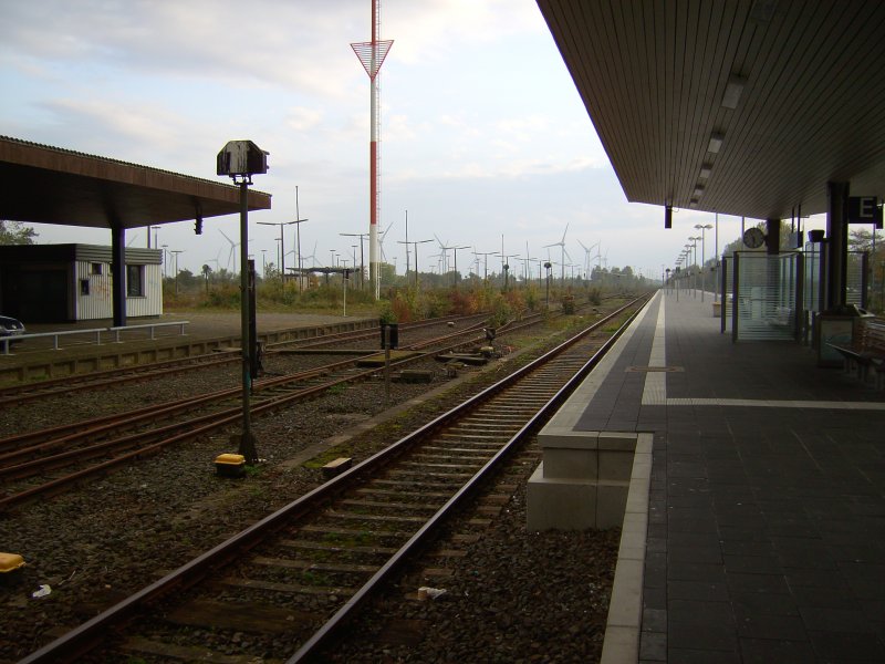 The train station in Puttgarden (Fehmarn) on 08.10.2008. In the