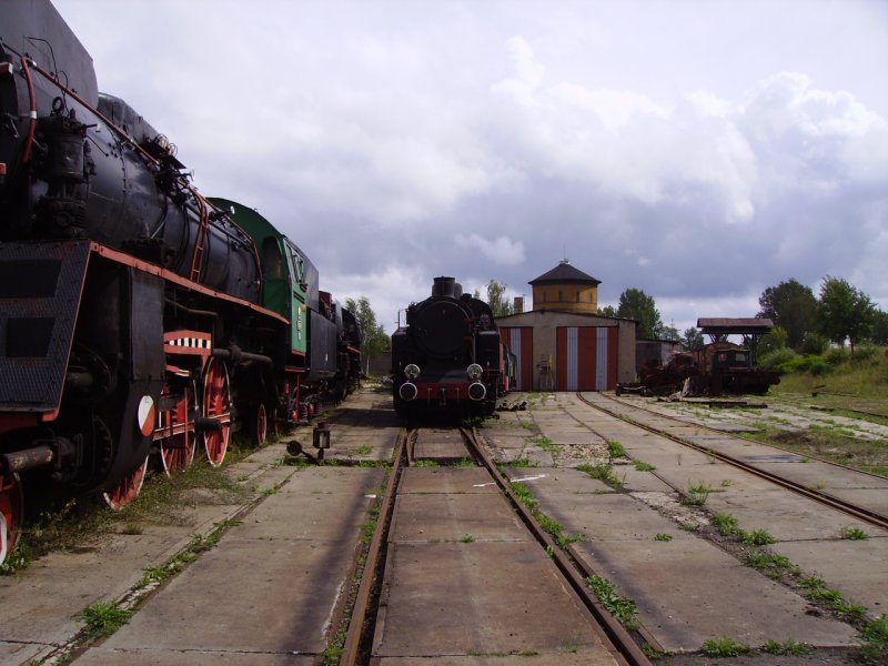 Auf dem Betriebsgel�nde des Bahnbetriebswerks Pyskowice. (Sommer 2006) Heute findet