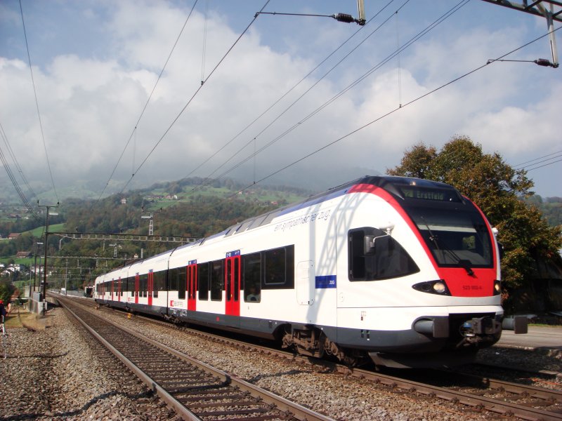 RABe 523 002 erneut als S2 nach Erstfeld bei Steinen