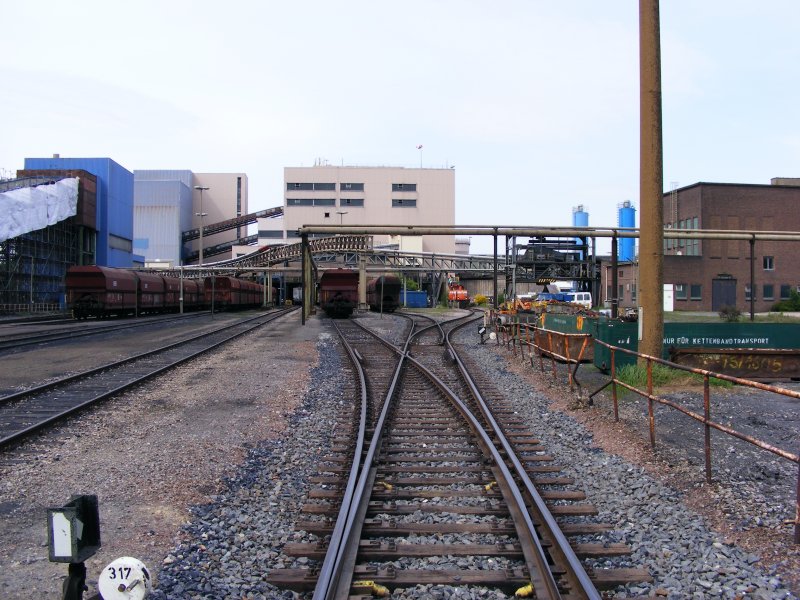 Der Verladebahnhof der Zeche Auguste Victoria 3/7 in Marl beim