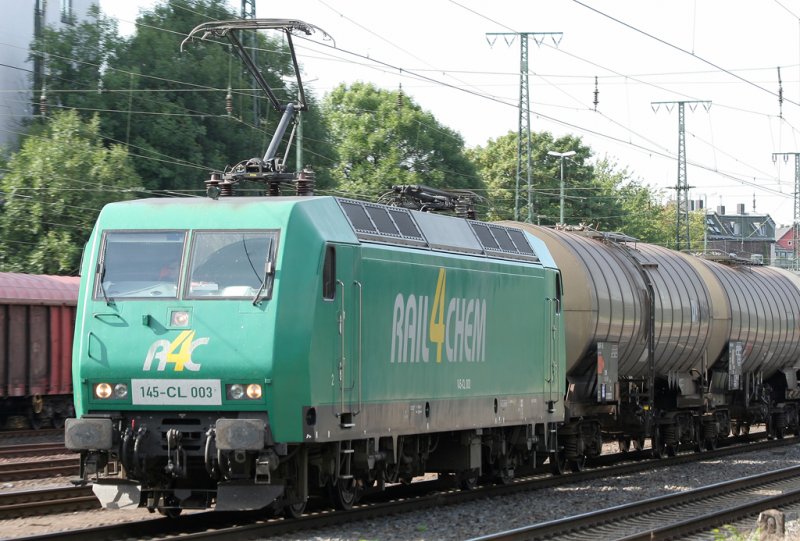 The 145-CL 003 from Rail4Chem put on a tank car