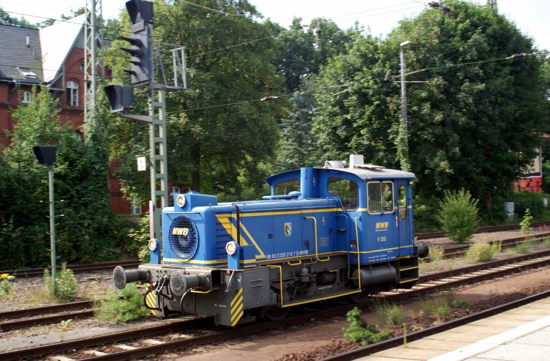 Rangierlok der Mittelweserbahn bei der Arbeit am Bhf. Wannsee Berlin.