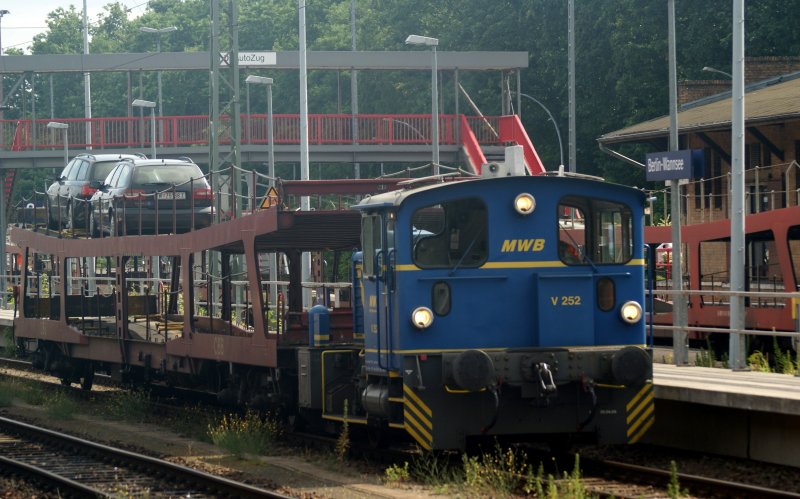 Shunting of the middle Weser railway wagons at the rank