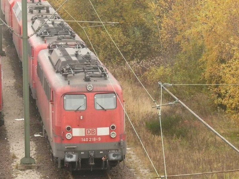 Br 140 218-9 abgestellt in Hamburg Maschen 