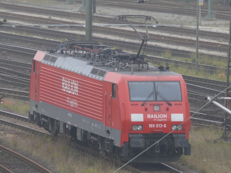 189 013-6 bei Rangierfahrten im G�terbahnhof Maschen 
