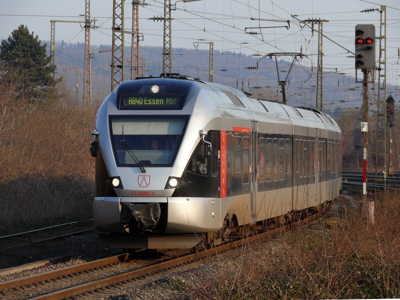RB 40 "Ruhr-Lenne-Bahn", Hagen-Essen. Witten central station. 31.03.2009. (automatically translated,