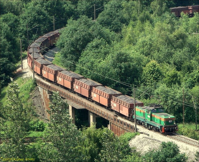 RBH 021 ( Henschel ED1600/Bauj.1992 ) durchf�hrt Bottrop-Welheim. 