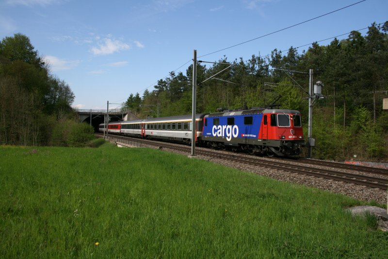 Re 421 397 mit IC M�nchen - Z�rich am 3.5.2008
