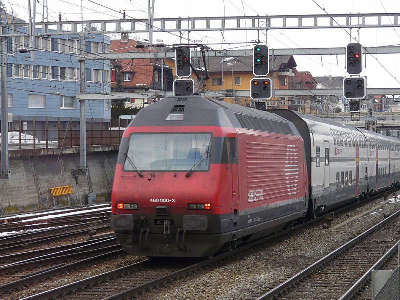 SBB - the margin on the road in Spiez 460000-3