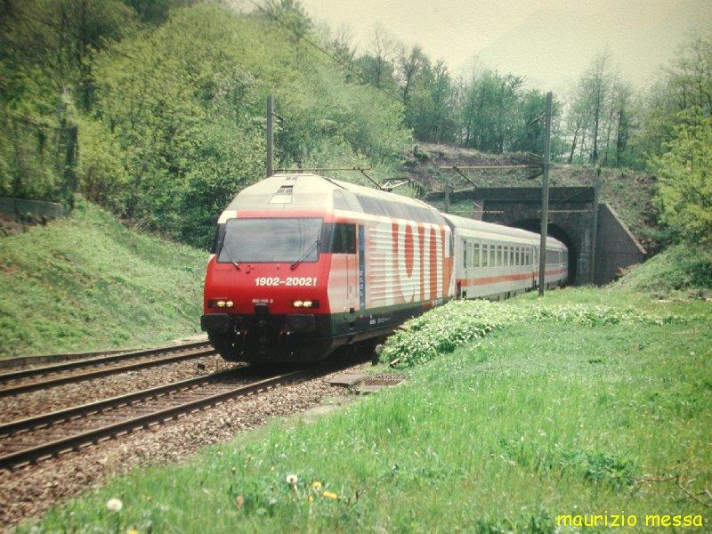 SBB Re 460 005 1902-2002 - c/o Biasca - 25.04.2002