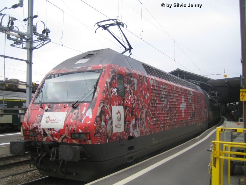 The Re 460015-1 EM''08''took us from Geneva to Lausanne, where