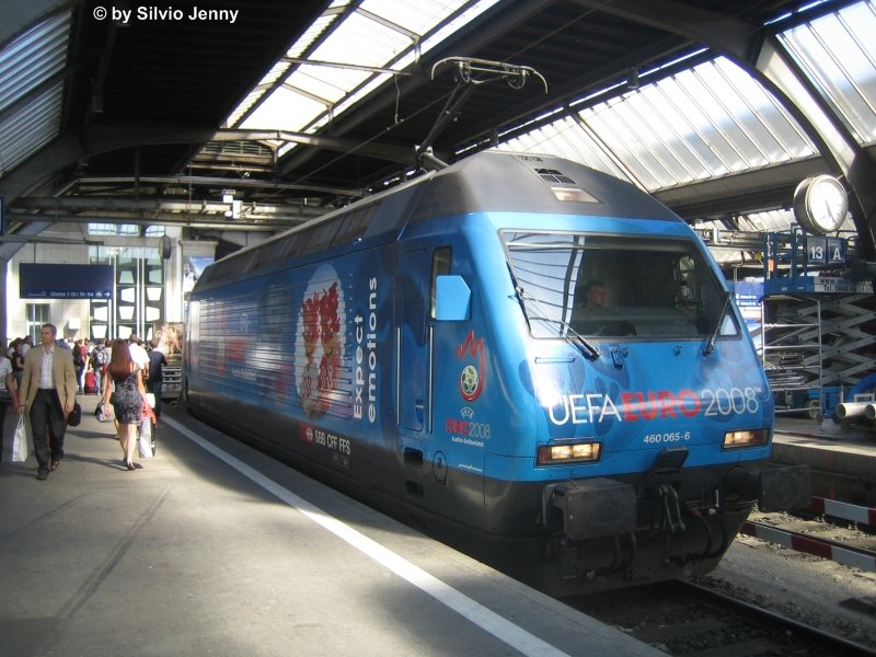 Re 460 065-6 EM 08 (UEFA) in Z�rich HB am