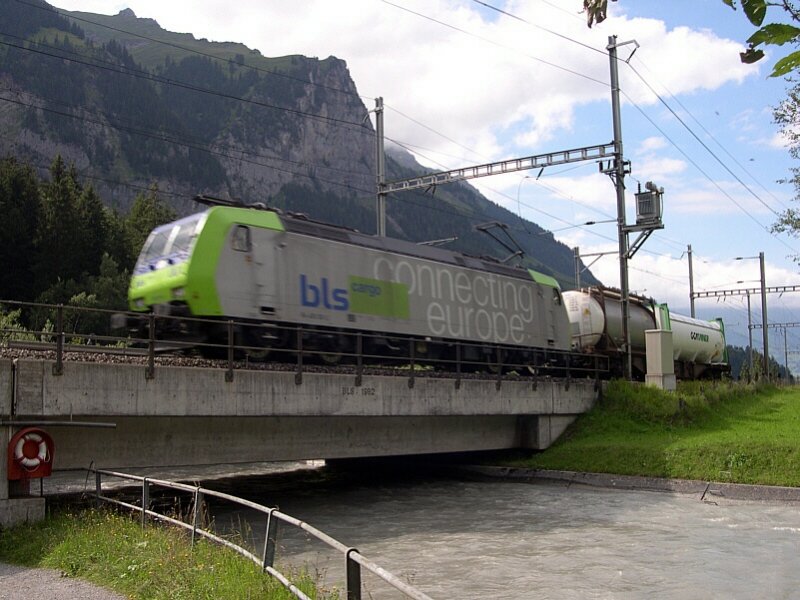 Bernese Oberland 2007 - With an extremely short freight train