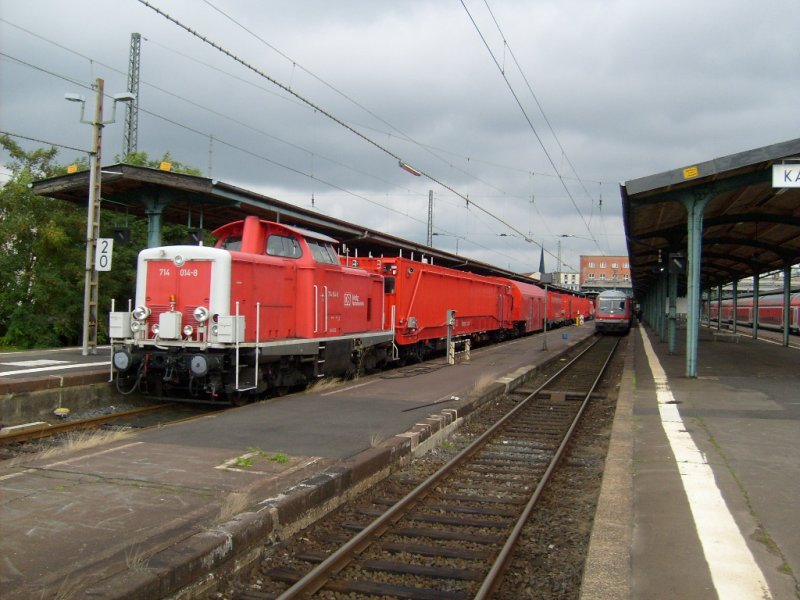 Tunnelrettungszug mit BR 714 in Kassel Hbf 