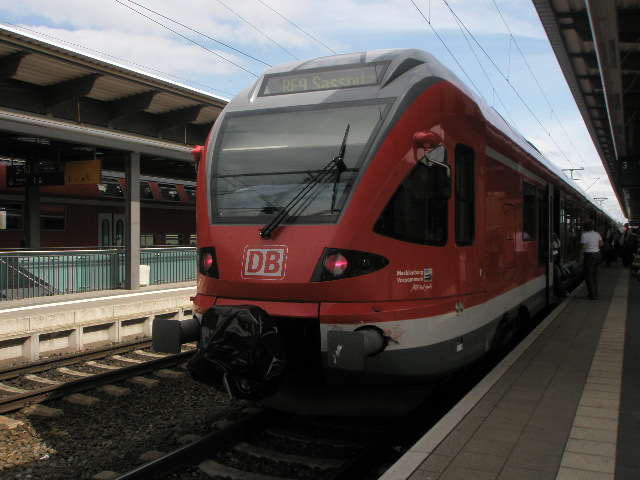 Hier ein RE9 nach Sassnitz, hier stand er am 27.6.2009