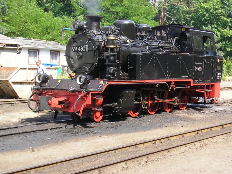 BR 99 4801 Der ehmaligen R�KB im Bahnhof G�hren beim