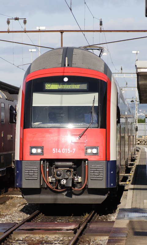 Siemens Triebzug RABe 514 015-7 als S7 in Richtung Winterthur