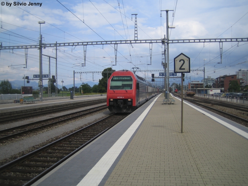 Die Re 450 060-9 Glattfelden erreicht am 16.6.09 als S2