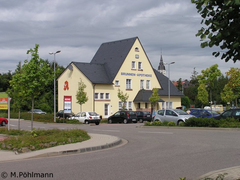Das ehemalige Bahnhofsgeb�ude in Heusweiler (Saar) Baujahr 1910-11 von der