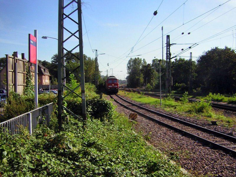 This photo shows a freight train in Brebach. The picture