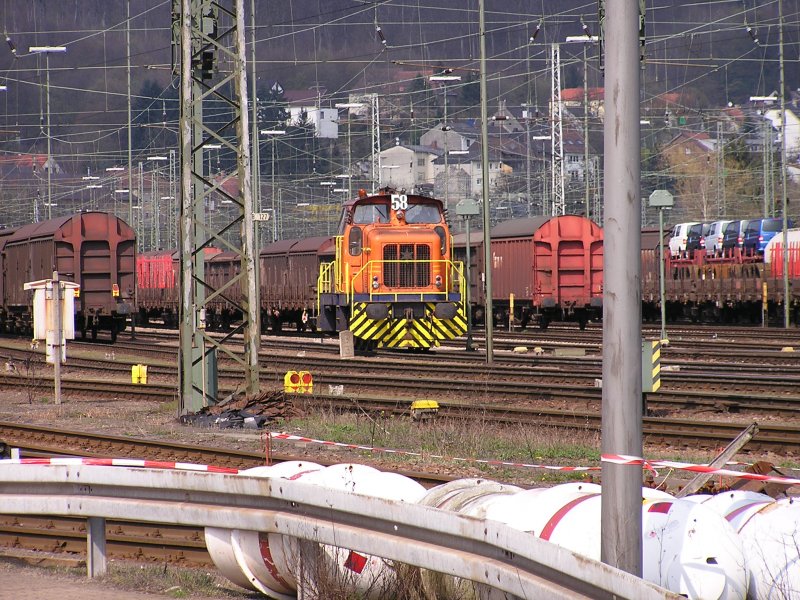 Lok 58 der Saarstahl AG am 04.04.2007 in Saarbr�cken. 