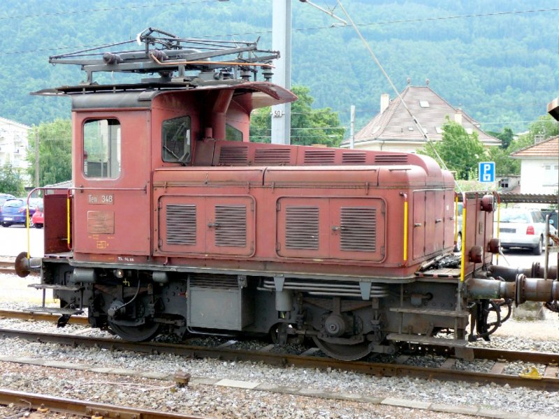 SBB - Rangierlok Tem 2/2 348 im Bahnhof von Martigny am 01.09.2008