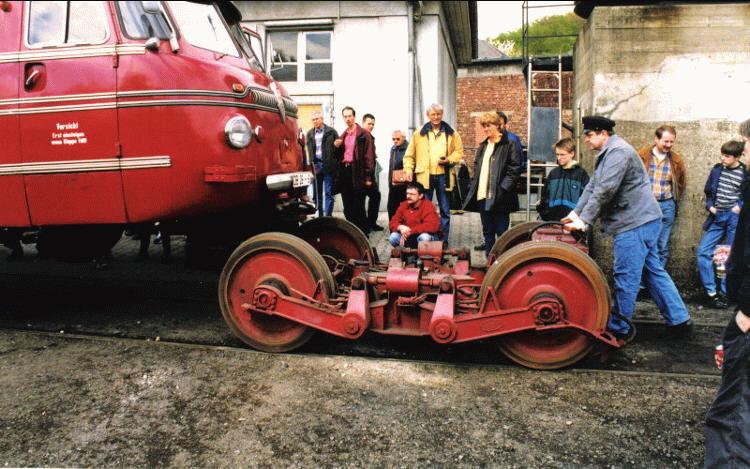 Converting the rail-road Buses on rail operation by pushing the