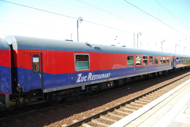 Zug-Retaurant des Sonderzuges des Bahn-Touristik-Express in L�bbenau. 