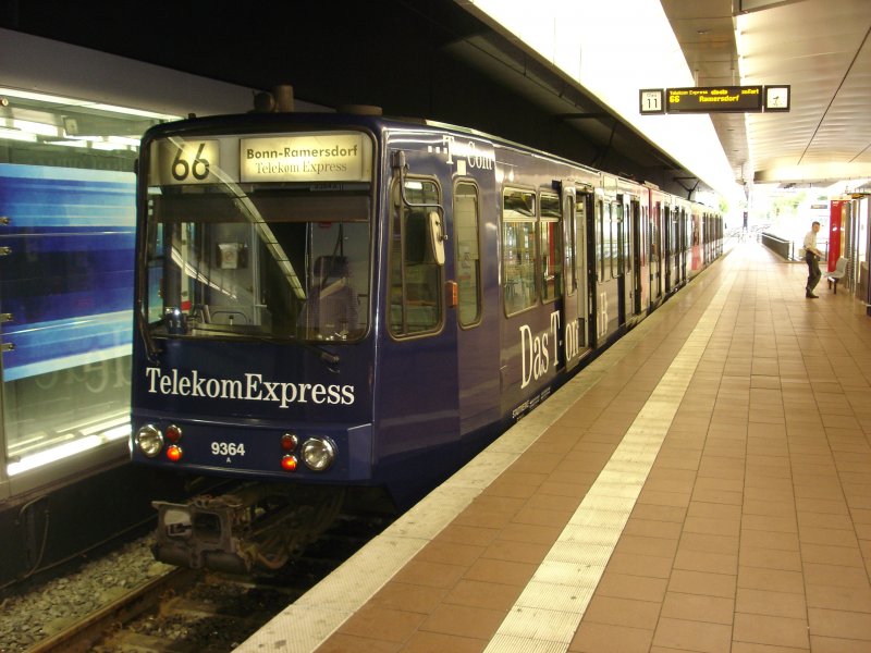 Telekom Express (Stadtbahnlinie 66) nach Bonn-Ramersdorf �ber Bonn HBF am