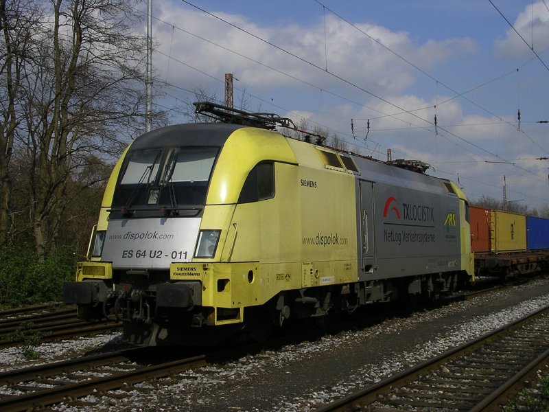 Siemens Dispo Lok ES 64 U2-011 TX Logistik.(19.04.2008)