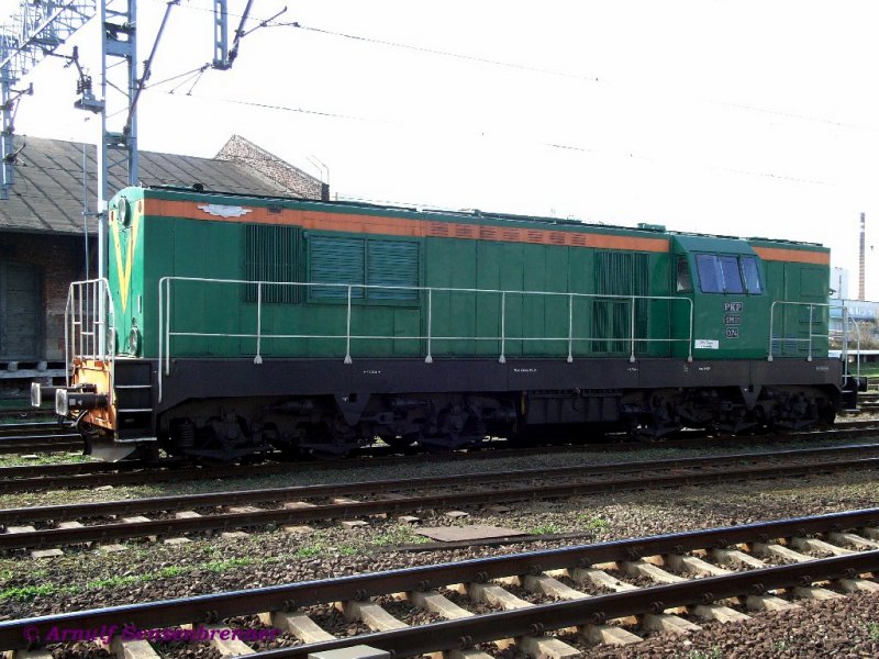 PKP SM31-074, sechsachige schwere dieselelektrische Rangierlok.
06.04.2007 Stargard
 