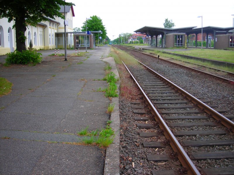 Gleis 1 des Bahnhofes Soltau (17.5.08) 