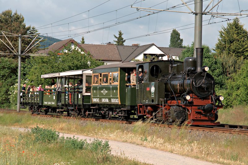 Darmstadt steam tram, on 15/08/2008 between Jugenheim and Alsbach http://www.historische-heag-fahrzeuge.de/index.html