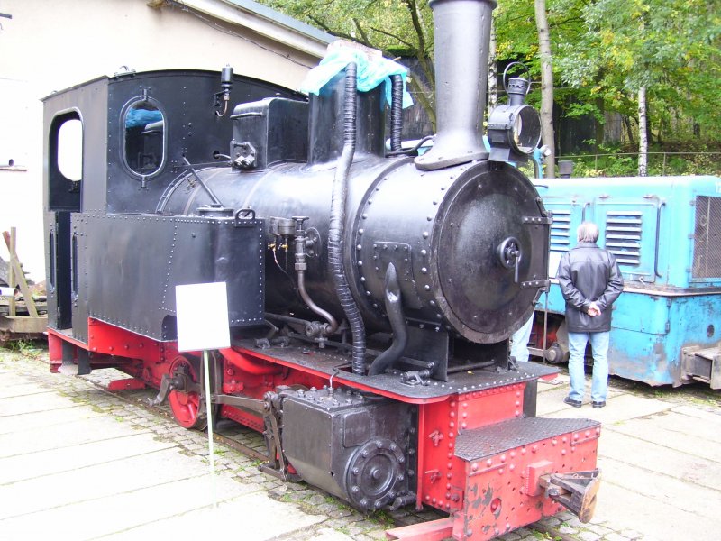 Henschel Dampflok am 03.10.08 im Feldbahnmuseum Herrenleite nahe Pirna. 