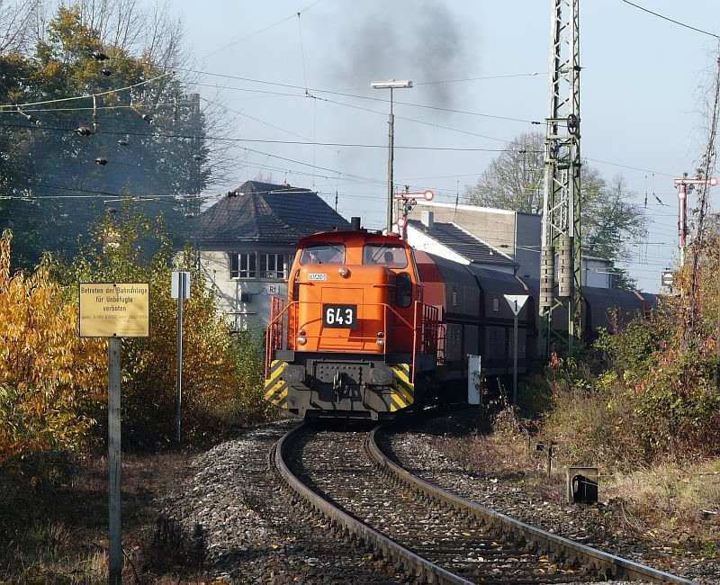 Powerful departure towards mine Kamp-Lintfort. The picture is of 04.11.2008