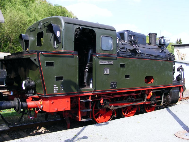 A steam engine of Krupp Hespertalbahn the Railway Museum Bochum-Dalhausen