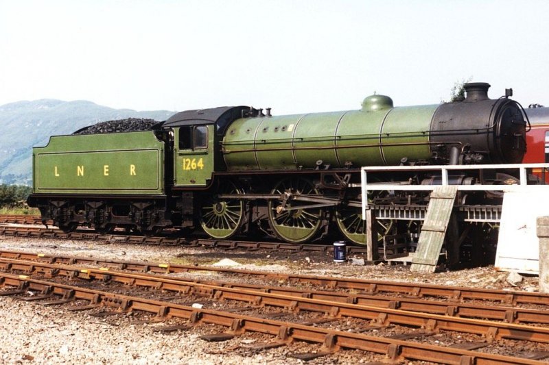 Steam Locomotive 1264 of the West Coast Railways on railway