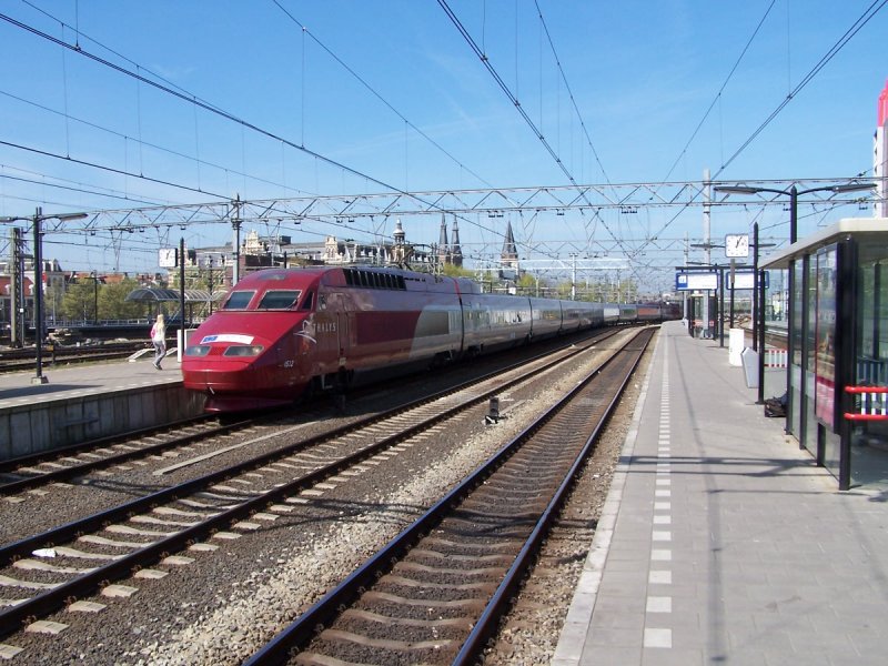 Thalys unit 4512 on 21.04.2007 in Amsterdam Centraal (automatically translated,