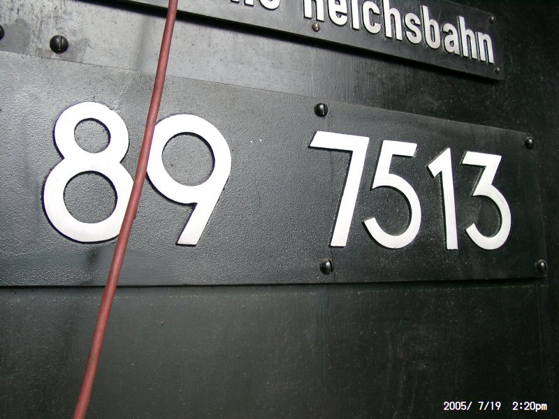 die 89 7513 bei der Dampfzug-Betriebs-Gemeinschaft e.V. Arbeitskreis
Loburg 