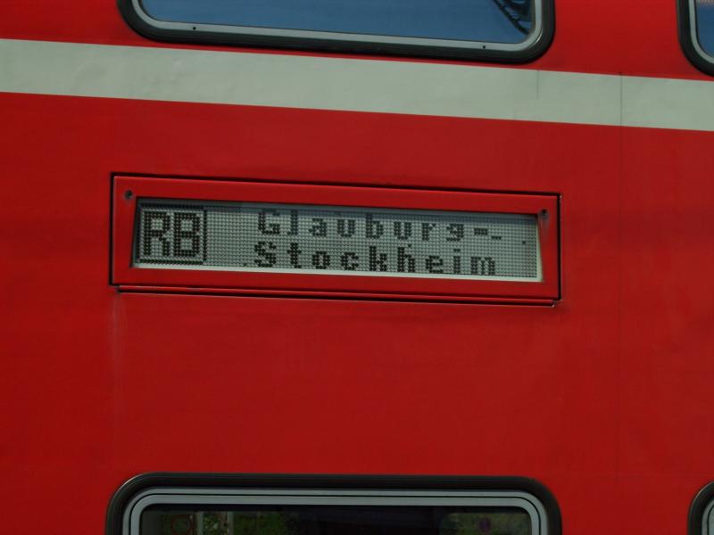 Eigentlich soltte dadraufstehn Frankfurt/M HBF �ber diese Orte f�hrt der