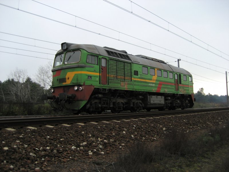 V200 009 WAB macht eine Probefahrt am 13.11.2008 in Bydgoszcz.
