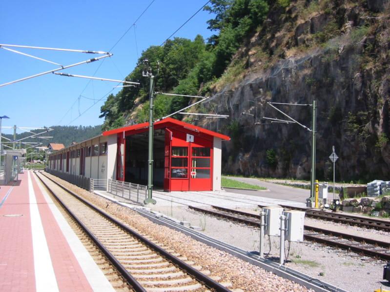 Forbach railway station in the Murg Valley on 07/14/2003. The