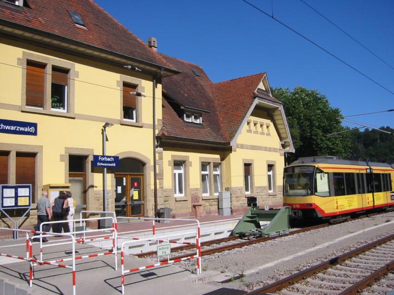 A two-rail system in Forbach in the Murg Valley, part