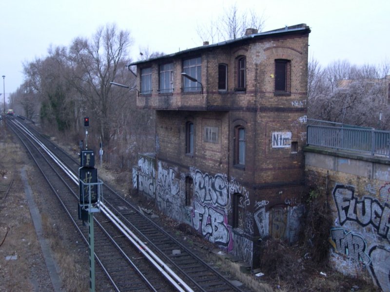 S-Bahn Berlin near Humboldt grove in the evening. December 2007