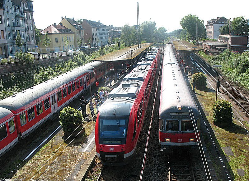 The Hörder station (Dortmund Hörde) experienced 19 July 2008 at